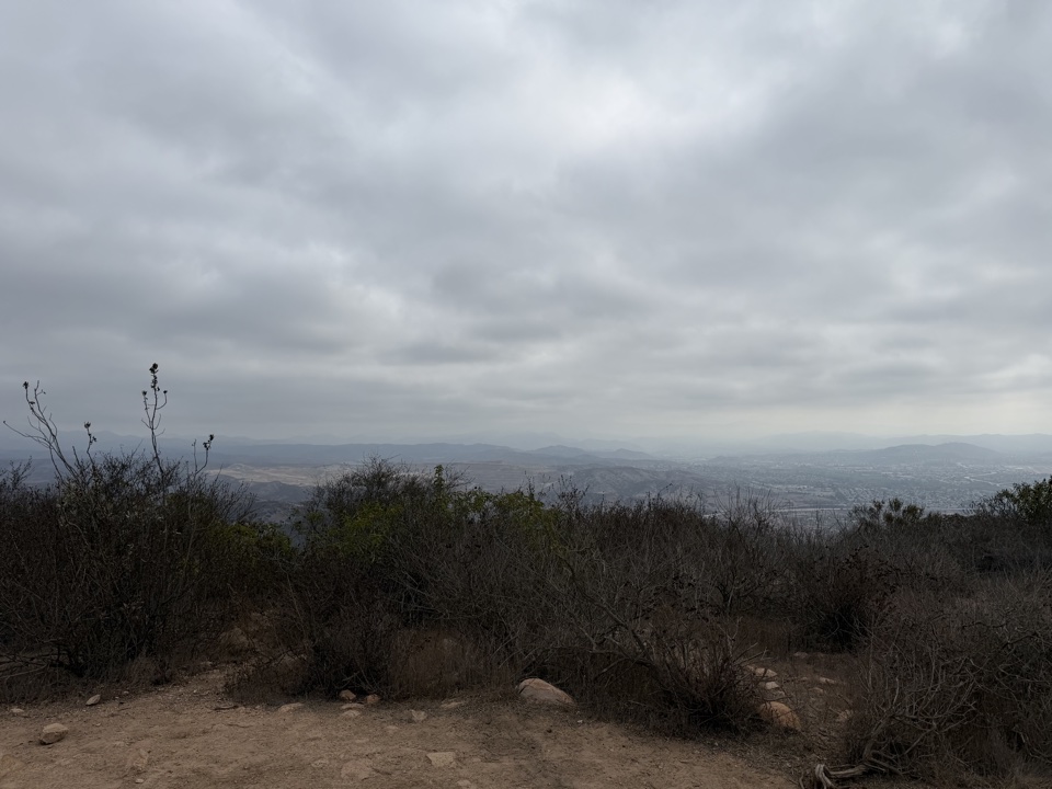 Chaparral and valley views from the ridge